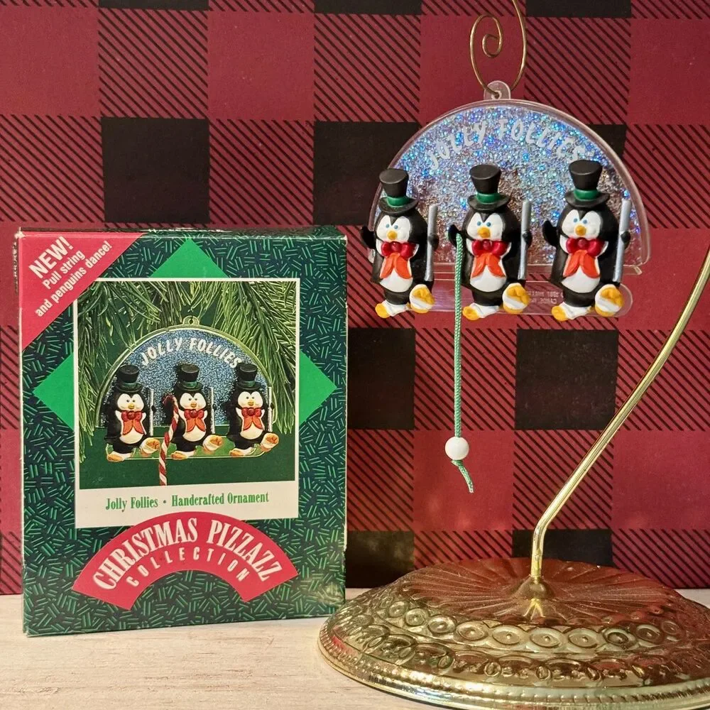 1987 Hallmark Christmas Pizzazz Collection Jolly Follies Penguin Ornament